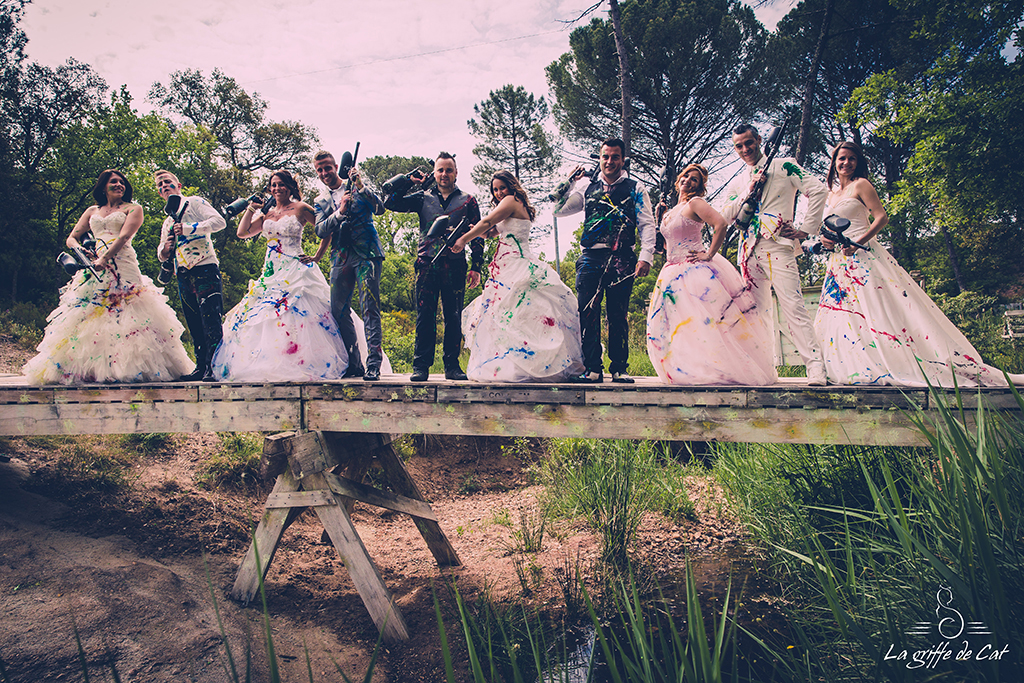 Pont Azur PaintBall Les Arcs trash the dress